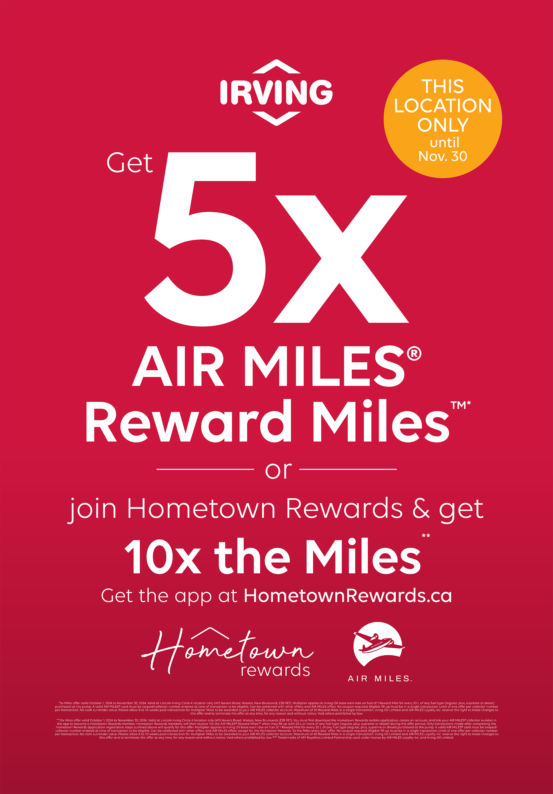 5x AIR MILES® Reward Miles™